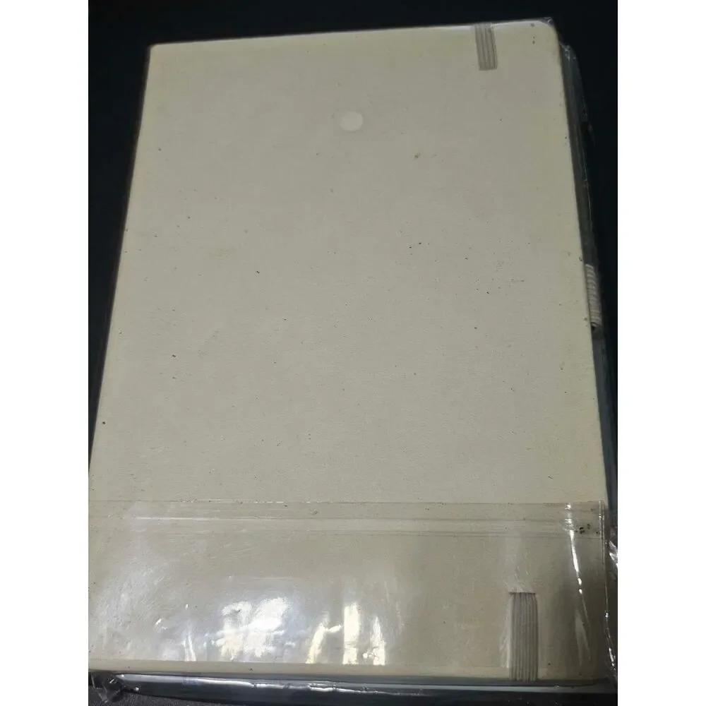 New Ivory Cream Faux Leather Journal Notebook Elastic Closure Pen Loop Sealed